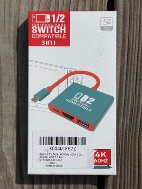Nintendo Switch 2 TV Dock 4K 60Hz USB-C HDMI Hub Steam Deck Adapter Pro 3969